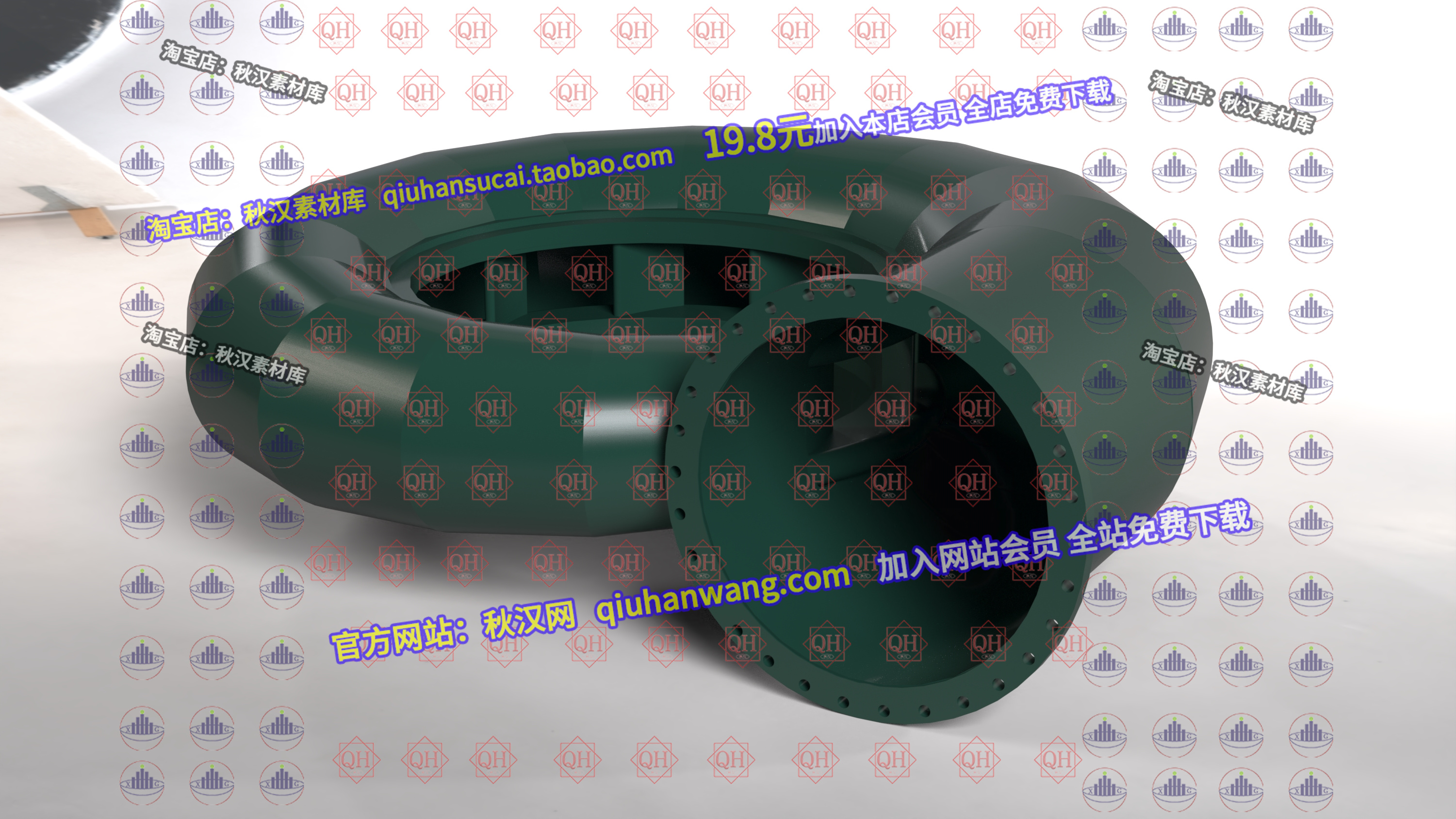 混流式涡轮机螺旋壳